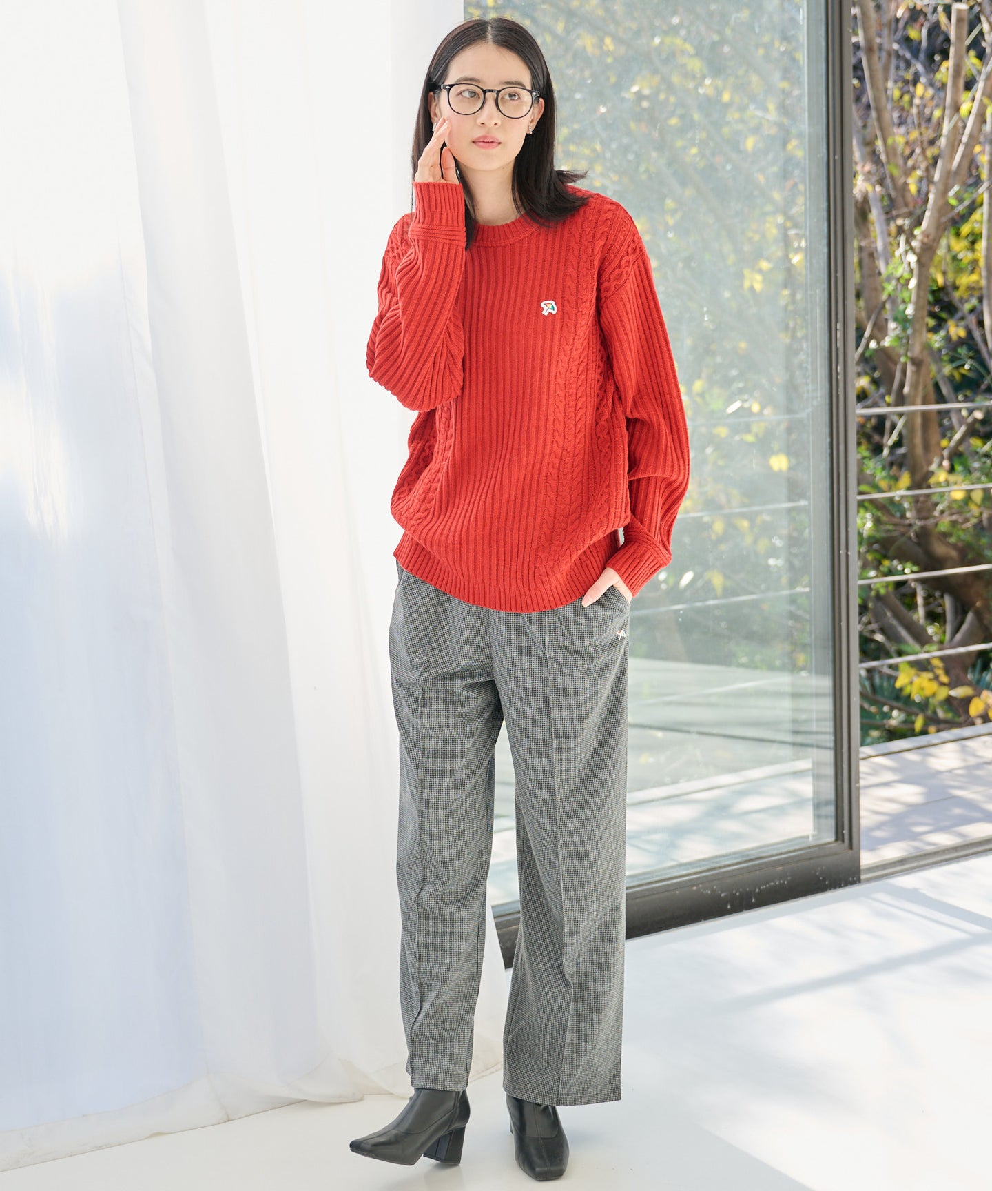 Arnold Palmer シェア ミックスパターン ニットプルオーバー